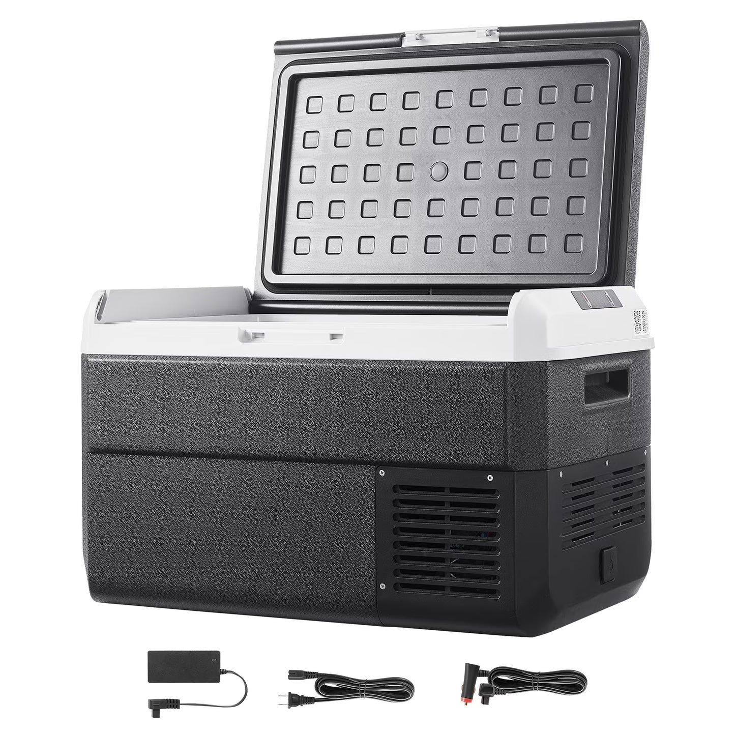 VEVOR Portable Car Refrigerator 42 Qt, 12V Portable Freezer with Single Zone, 12/24V DC 110-240V AC Electric Cooler with -4�H-68�H Cooling Range, for Car Truck Vehicle RV Boat Outdoor Home use(40L)