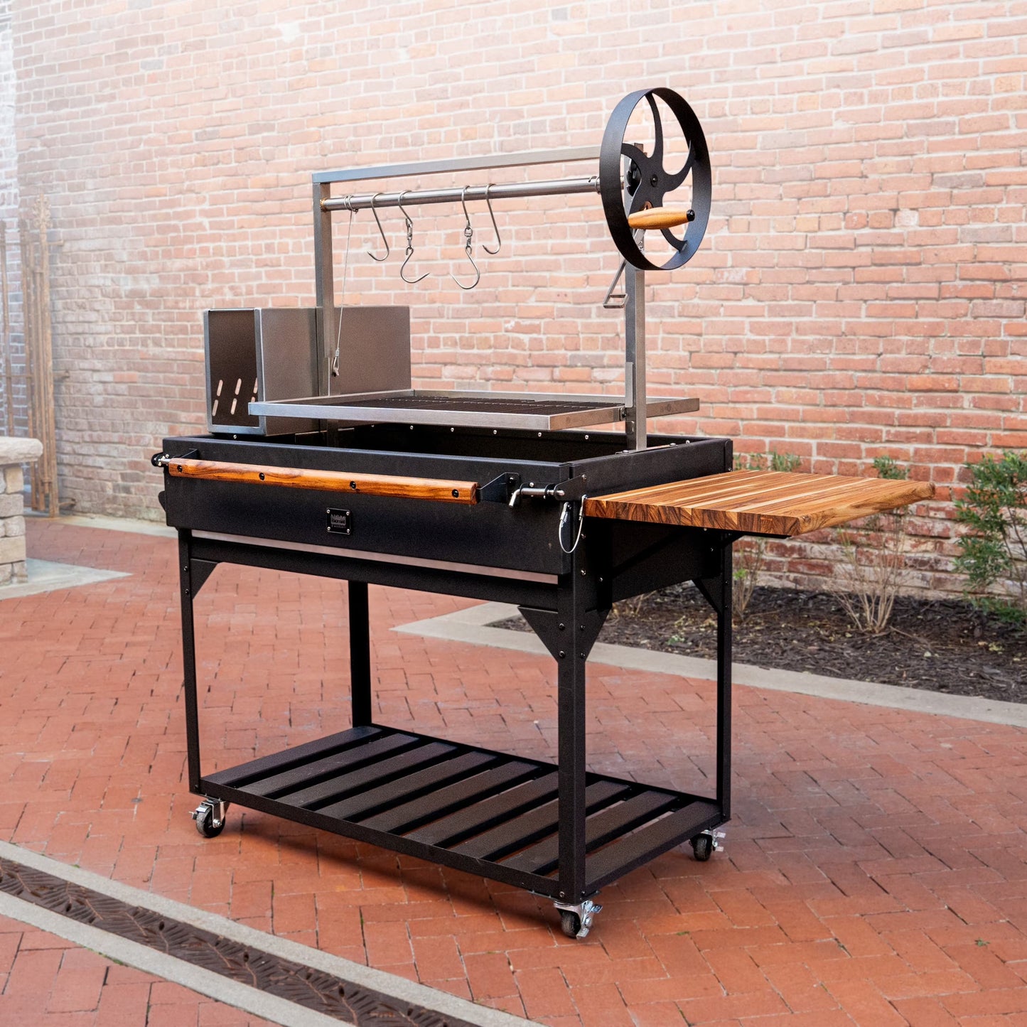 Backyard Discovery Argentine Santa Maria Wood Fire Charcoal Steel BBQ Grill, Brasero
