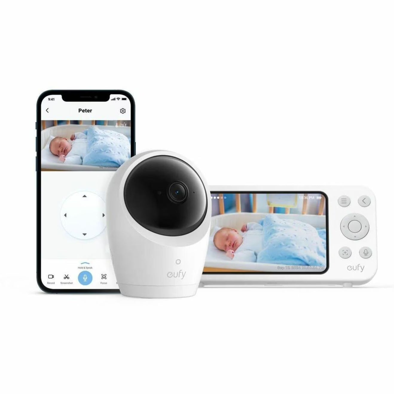 Eufy Baby Monitor E20 with 2K Camera(5" Screen + 2K Camera)