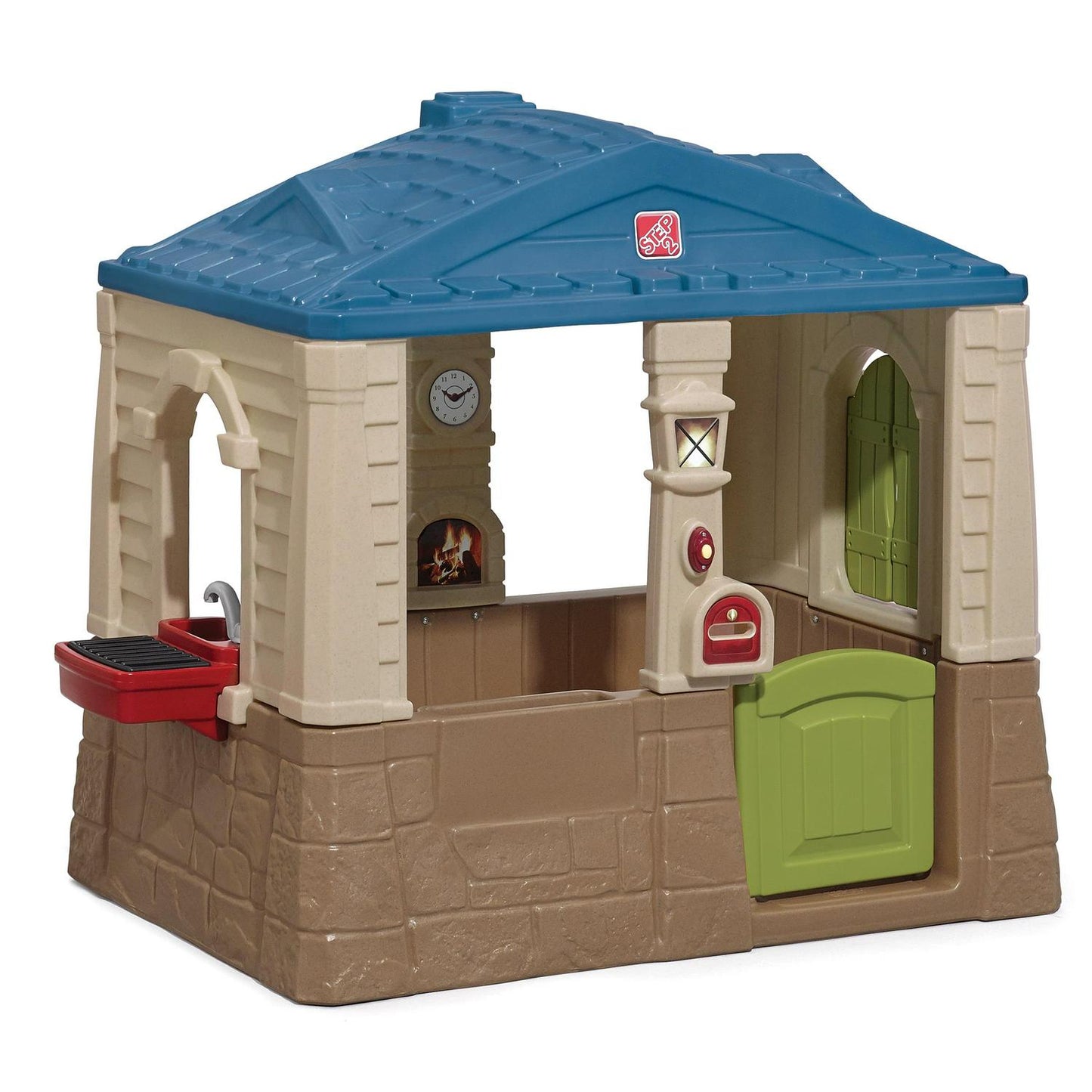 Step2 Happy Home Cottage Grill Brown Playhouse Plastic Kids Outdoor Toys