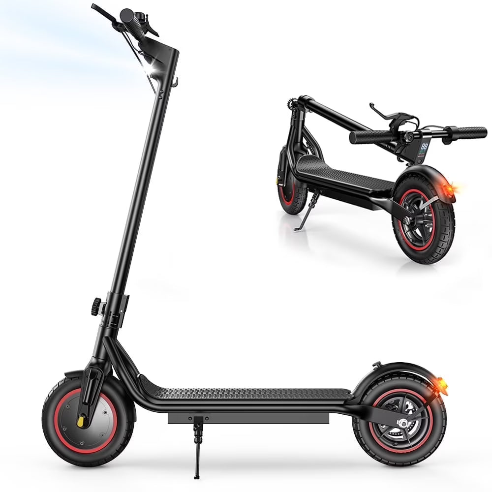 iScooter Electric Scooter Adult, 350W Motor, 21 Miles Long Range, 19 mph 8.5" Pneumatic tire Folding Commuter Electric Scooter for Adults Teens, Superior Performance Smart App Dual Braking(Black)