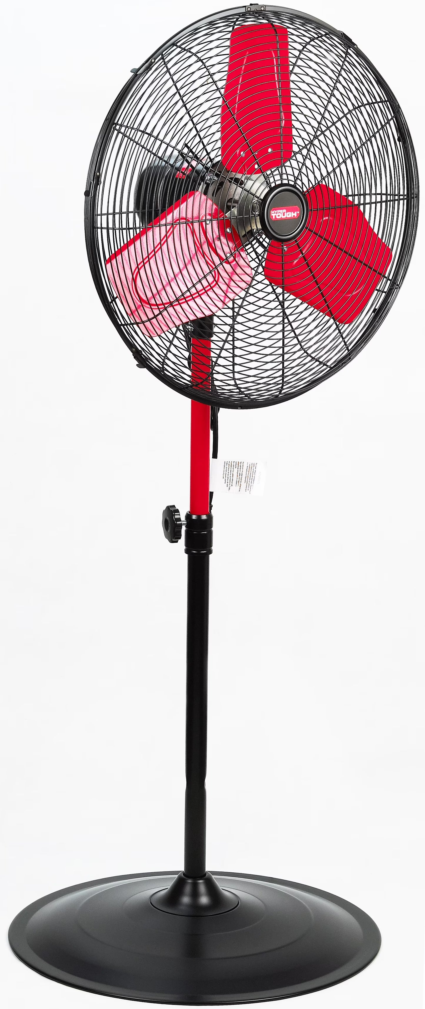Hyper Tough 20" 3-Speed Commercial Industrial High Velocity Oscillating Red Black Pedestal Fan(20")