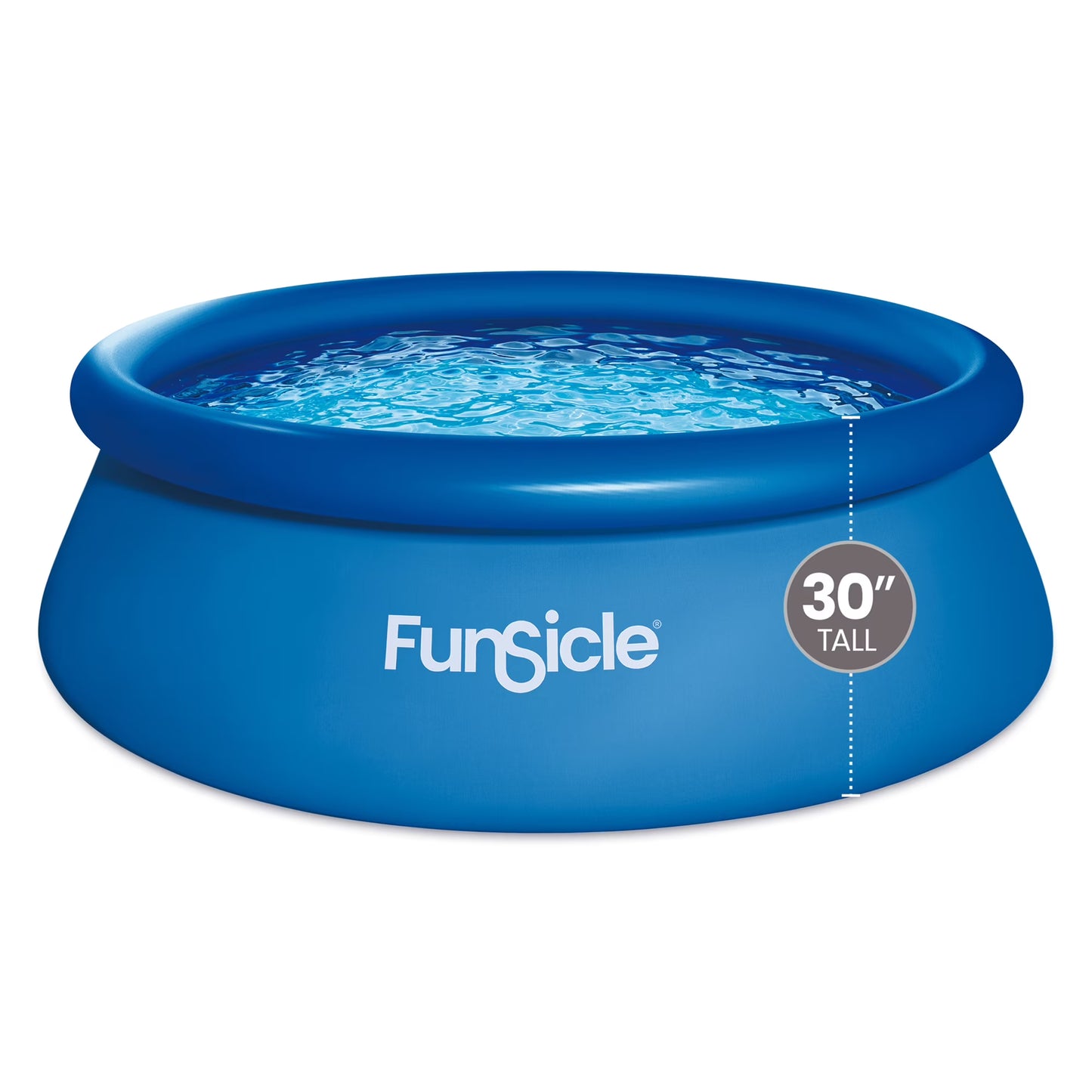 Funsicle 8 ft QuickSet Above Ground Swimming Pool, Round, Age 6 up(8 ft/30 in)