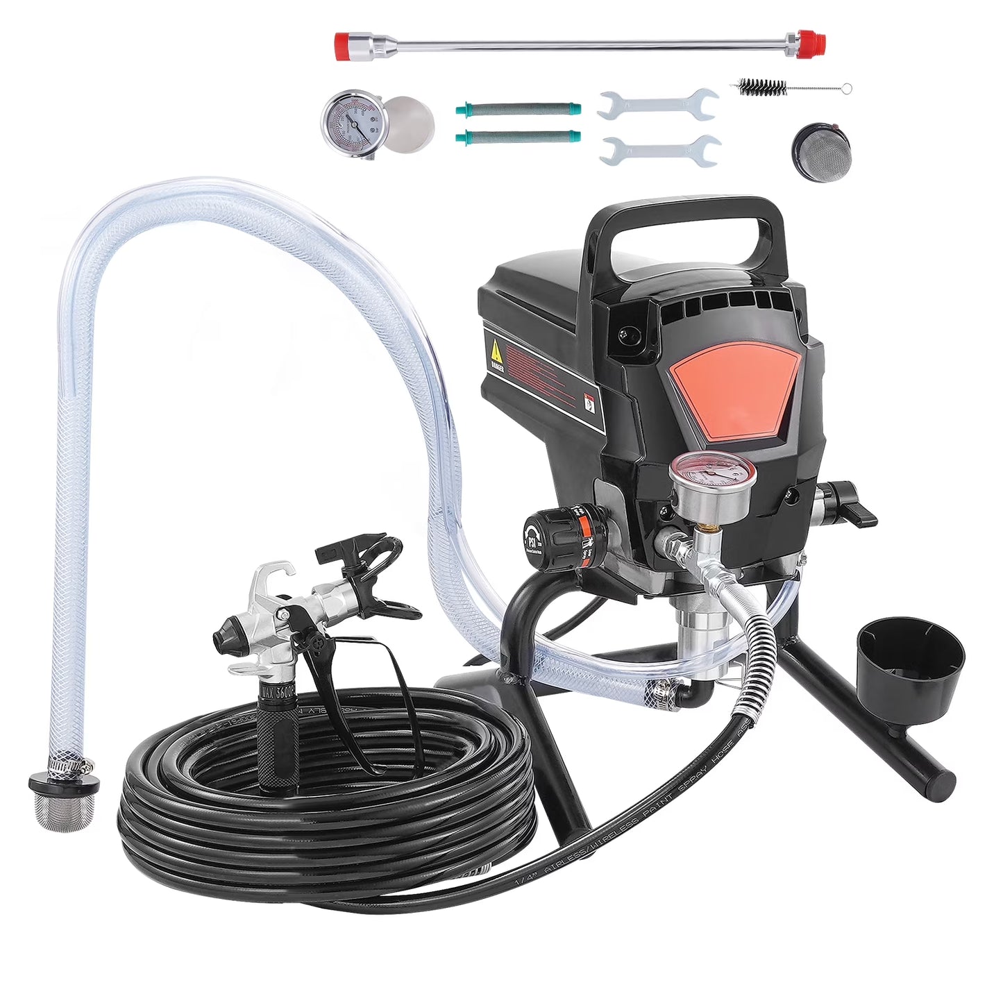 KFFKFF 950W Electric Stand Paint Sprayer, 3000PSI Efficient Airless Sprayer, Portable Sprayers for Indoor Outdoor Furniture, Fences, Achieves Smooth Uniform Coverage