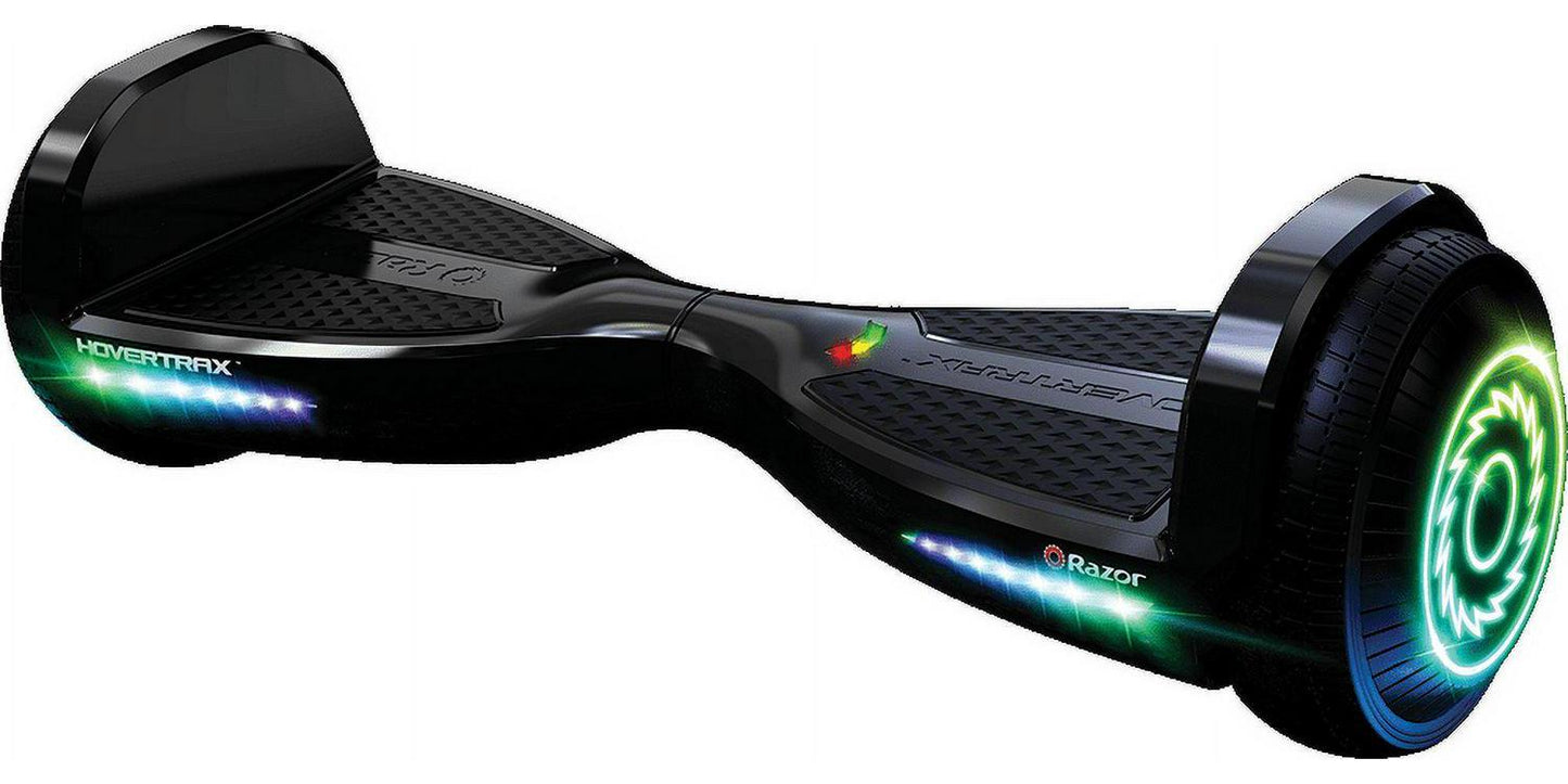 Razor Hovertrax Prizma- Black. Lighted Hoverboard for Child Teen. up to 9 mph. UL2272 Certified