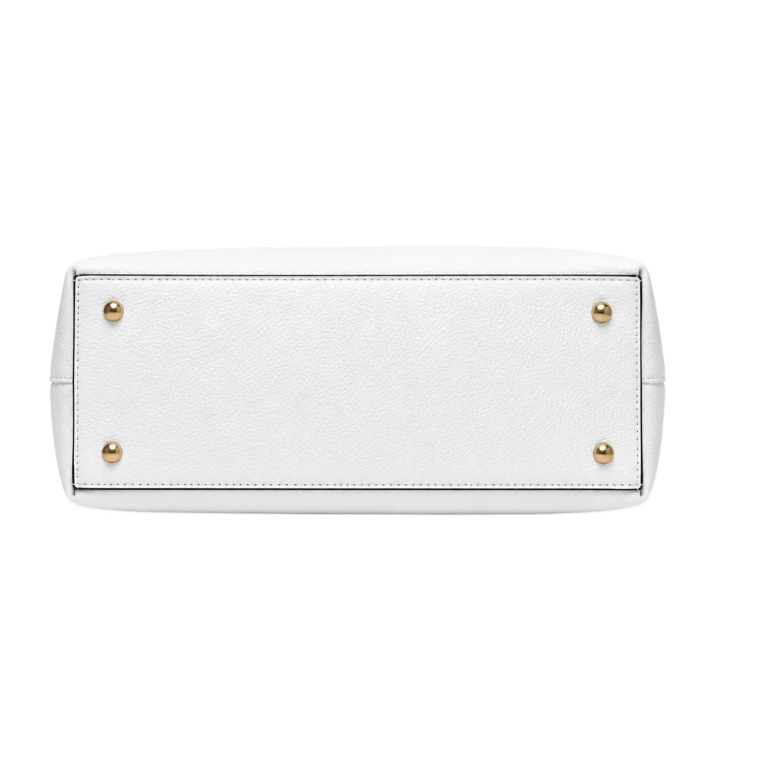 ExoticBags Elegant White Leather Tote Luxury Shoulder Bag