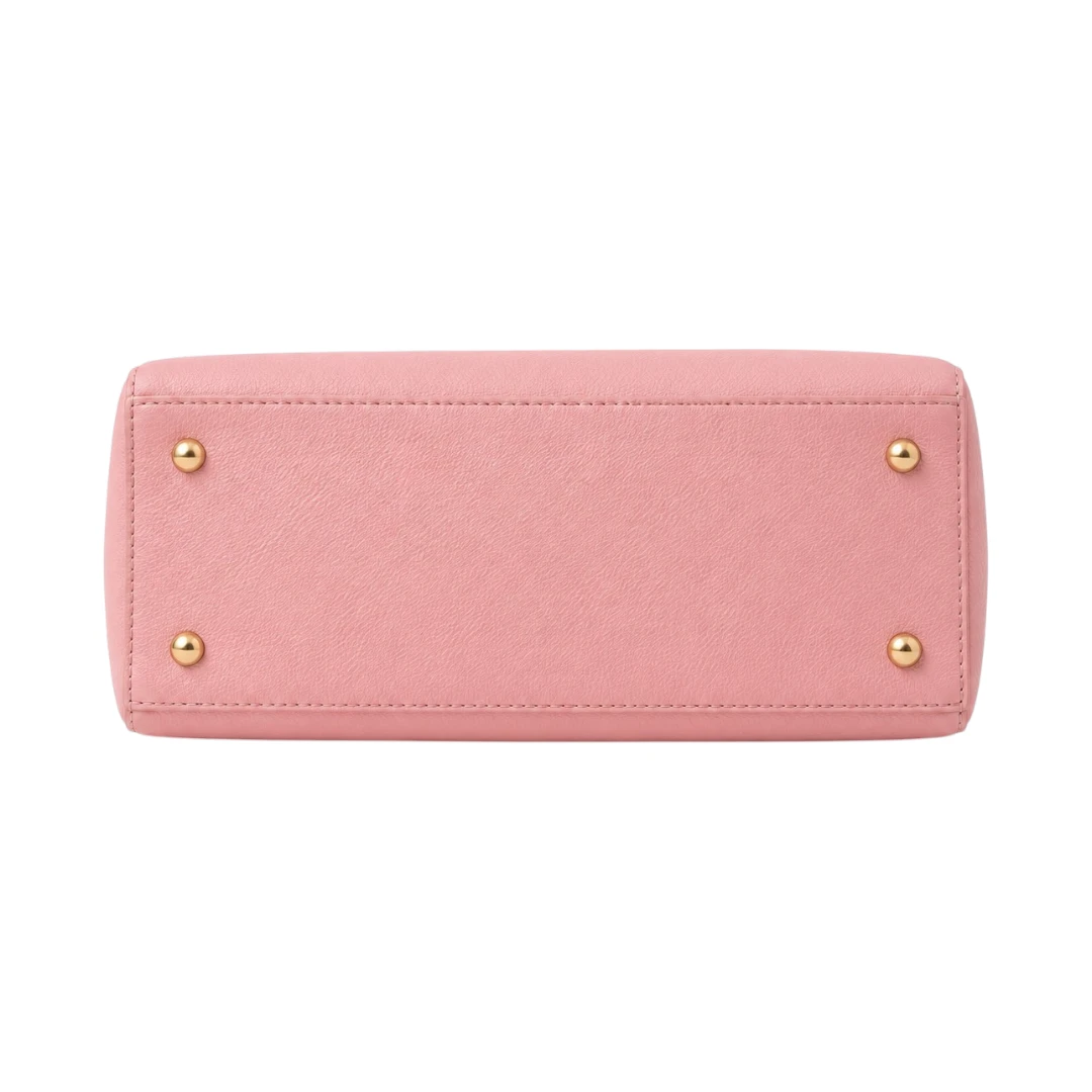 Exoticbags Luxury Pink Leather Handbag for Women