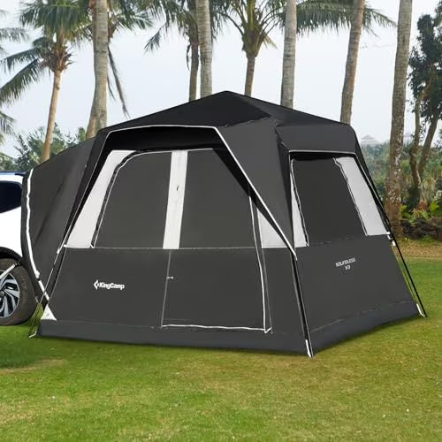 SUV Tent, Instant 6-8 Person Waterproof Windproof Tailgate Car Camping Tent with Movie Screen for Family Camping Outdoor Adventures(INSTANT SUV TENT)
