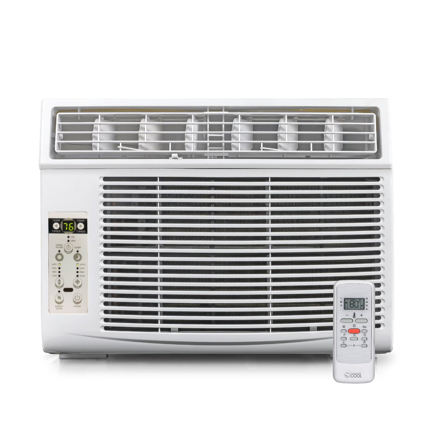 COMMERCIAL COOL 14,500 BTU Window Air Conditioner with Remote Control and Adjustable Thermostat, cools up to 750 Sq. Ft. with Electronic Controls Digital Display CWAM145W6C(14500/White)