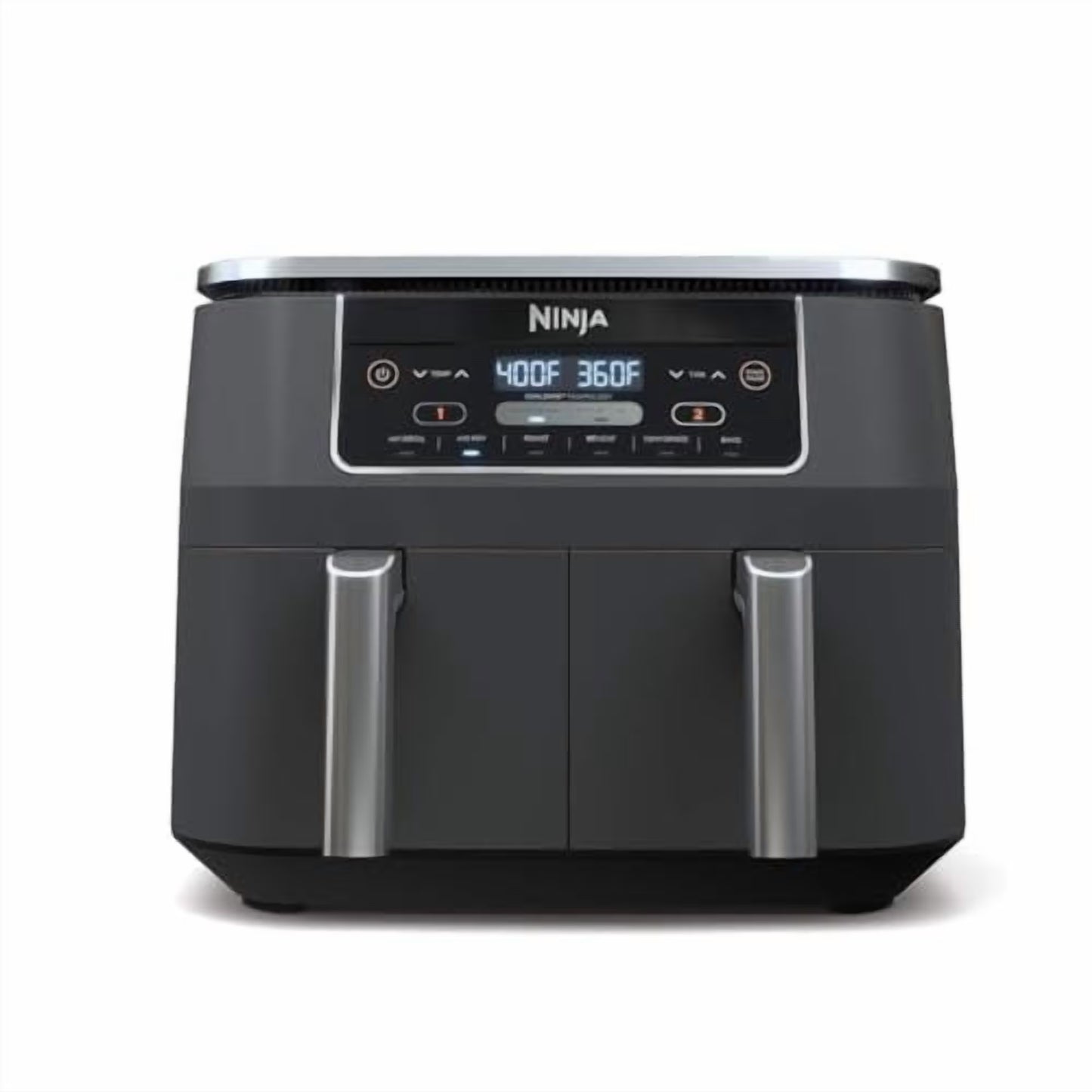 Ninja DZ201 Foodi 8 Quart 6-in-1 DualZone 2-Basket Air Fryer with 2 Independent Frying Baskets, Match Cook Smart Finish to Roast, Broil, Dehydrate More for Quick, Easy Meals, Grey