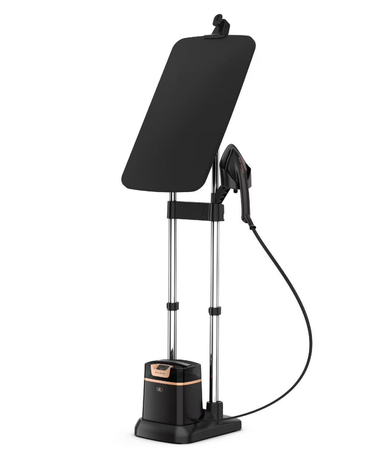 Rowenta IXEO Full Size Steamer for Clothes with Ironing Board, Garment Steamer, 65 Inch, 1500 Watts, Portable, QR1410(Black Gold)