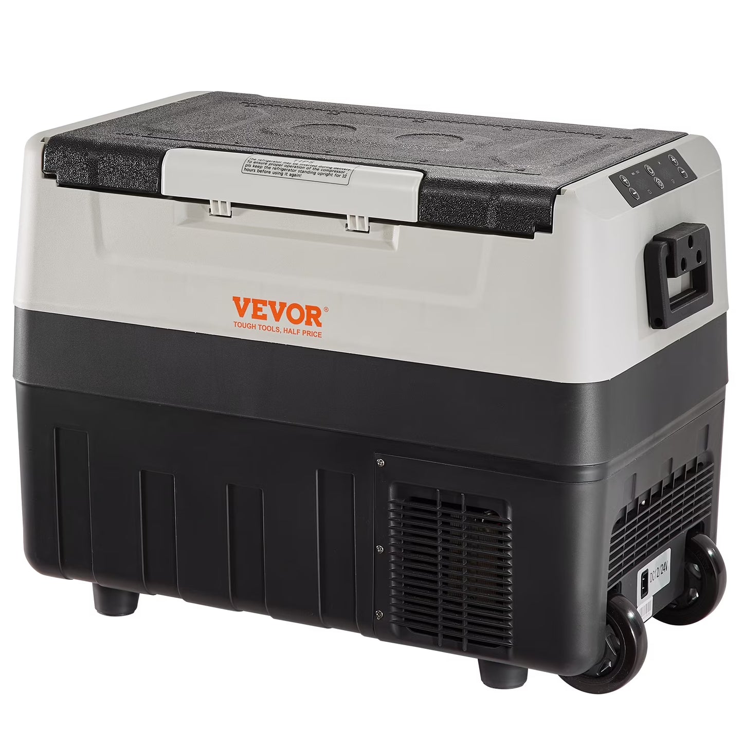 VEVOR Car Refrigerator 48Qt, Dual Zone Car Fridge Freezer12/24V DC 110-240V AC Electric Compressor Cooler for Truck Vehicle RV(50L)