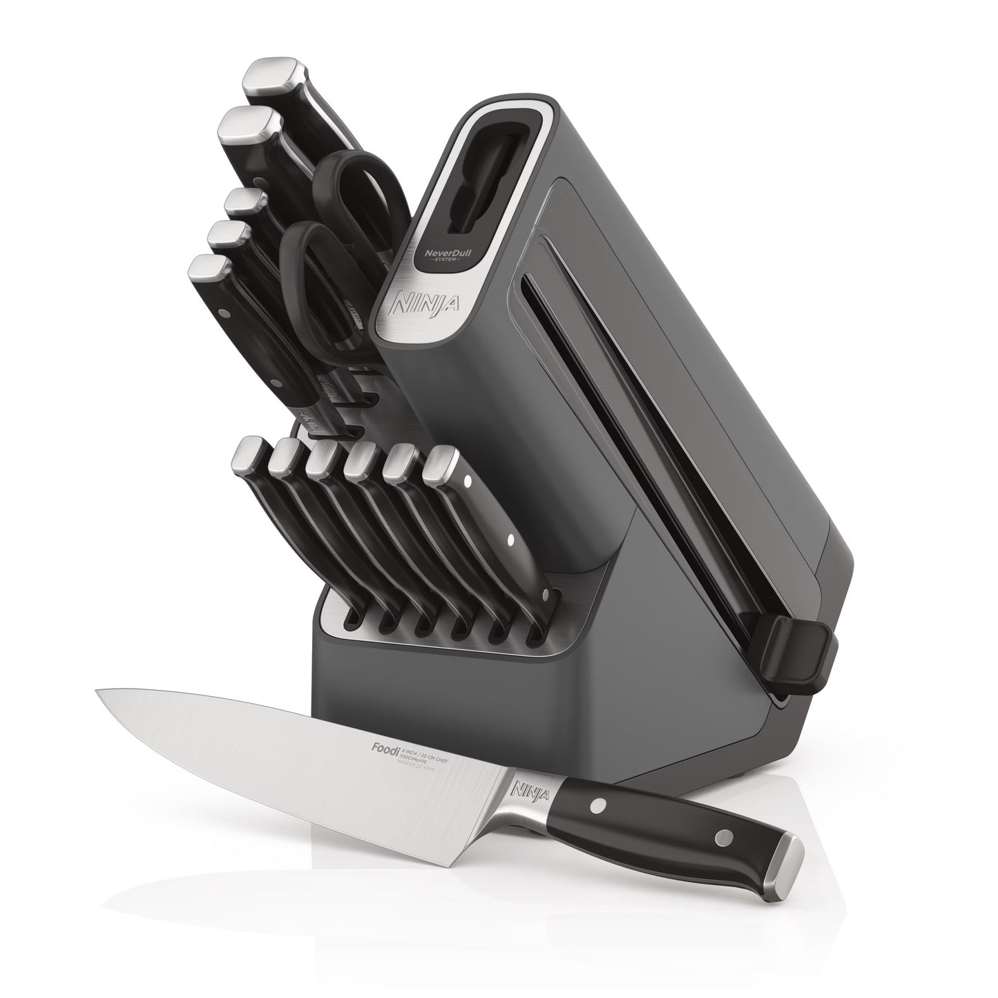Ninja Foodi NeverDull Premium 14pc German Stainless Steel Knife System Built-in Sharpener, K32014