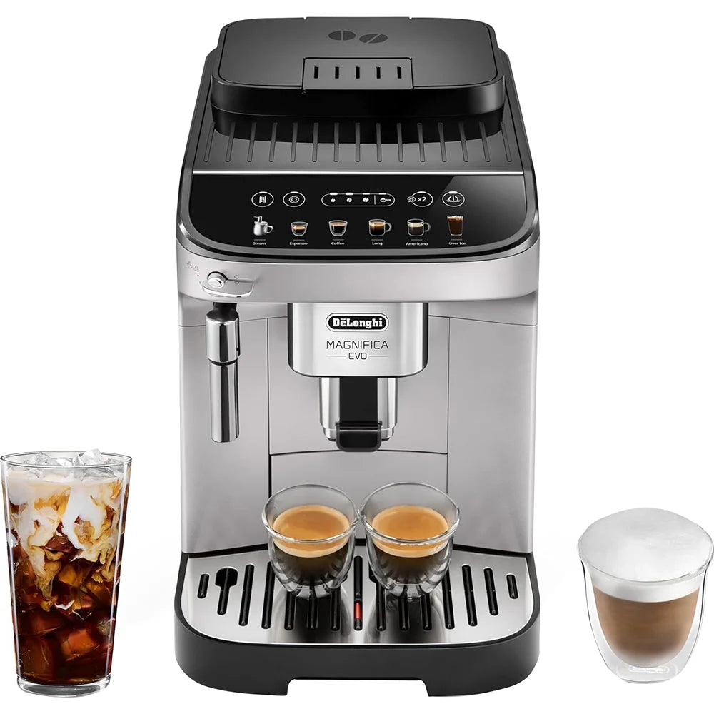 DeLonghi Magnifica Evo Automatic Espresso Coffee Machine, 6 Recipe - ECAM29043SB