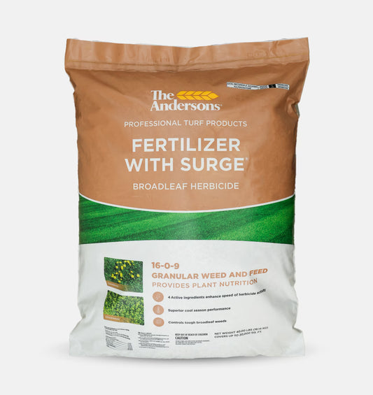 The Andersons Professional Surge Weed and Feed 16-0-9 Post-Emergent Weed Control and Fertilizer - Covers up to 20,000 sq ft (40 lb)