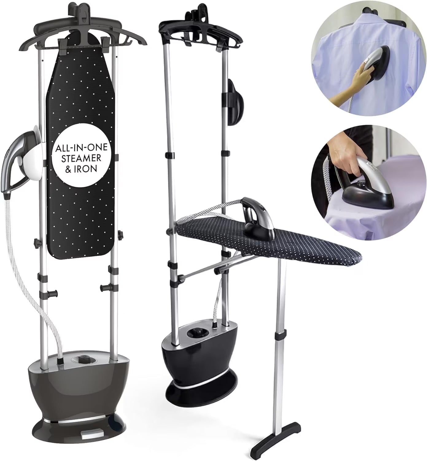 Steam  Go All-in-One Garment Steamer  Clothes Iron with Ironing Board  Hanger