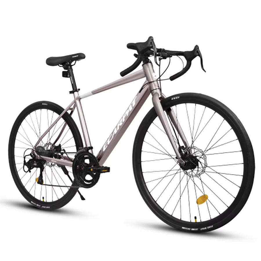 700C Road Bike, 16-Speed Outdoor Bike Disc Brakes, Light Weight Aluminum Frame, Racing Bike City Commuting Road Bicycle for Women
