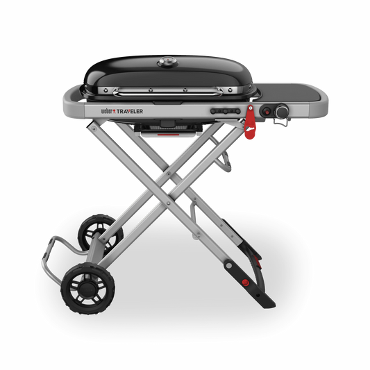Weber Traveler Portable Propane Gas Grill, Black