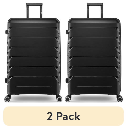 (2 pack) PUR by iFLY Hardside 28" Checked Luggage, Black