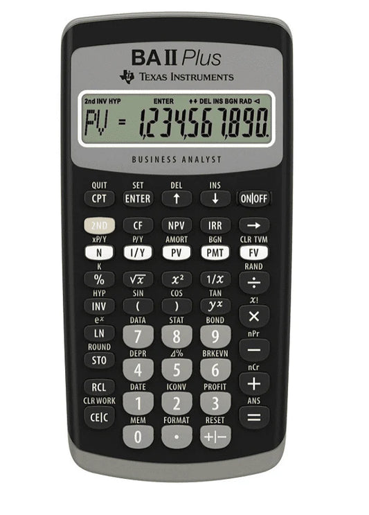 BA-II Plus Advance Financial Calculator, Dark Gray