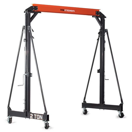 Titan Attachments Telescoping Gantry Crane, 2 Ton Capacity, Shop Lift Hoist(2 Ton)