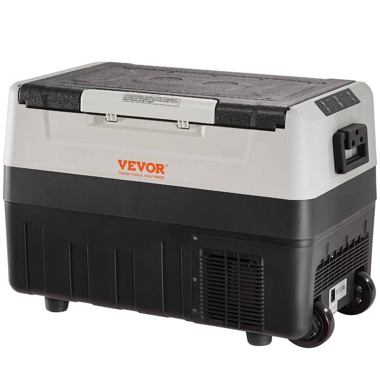 VEVOR 12 Volt Refrigerator, 48QT, Dual Zone Car Fridge Freezer with App Control  Wheels, 12/24V DC  100-240V AC Electric Compressor Cooler for Car Truck Vehicle RV Boat Outdoor  Home Use