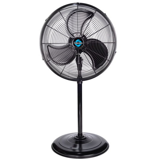 Tornado - 20 Inch High Velocity Metal Oscillating Pedestal Fan - Commercial, Industrial Use Water-Resistant(20 Inch Oscillating Water-Resistant)